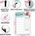 Hadley Designs Weekly Meal Planner Dry Erase Board, Floral Magnetic Menu Board for Kitchen Refrigerator