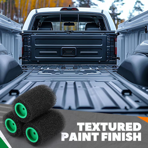 9 4 Inch 1pcs Teenyyou Pcs Textured Paint Roller Bed Liner Roller Covers with Frame Kit Roll on Bed Liner for Truck