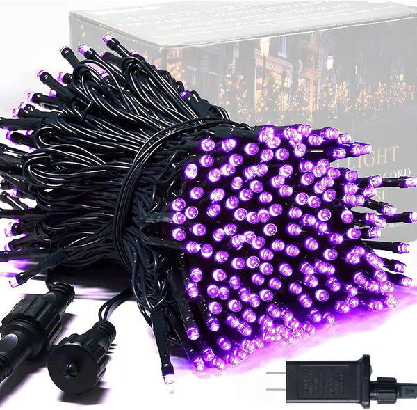 JMEXSUSS 250 LED Christmas String Lights, 91.5ft Purple Christmas Lights Outdoor Waterproof,