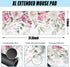 Large Gaming Mouse Pad for Desk, Pink Peony Flowers Eucalyptus Leaves, Extended Big Computer Keyboard Pad