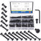 Glarks 141Pcs M6x16/ 20/25/ 30/35/ 40/45/ 50/55/ 60/65/ 70/75/ 80mm Black Hex Drive