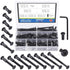 Glarks 141Pcs M6x16/ 20/25/ 30/35/ 40/45/ 50/55/ 60/65/ 70/75/ 80mm Black Hex Drive
