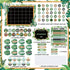 Tenare Calendar Bulletin Board Set, Calendar Seasons Weather Chart Bulletin Board and Classroom Display with Stickers for School Classroom Bedroom Wall Decoration (Plants Style) by Tenare
