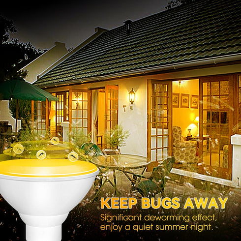 PAR30 Yellow LED Bug Light Bulb, 100W Equivalent, 12W E26 Base Flood Light, Non-Dimmable, 2 Pack