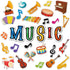 Music Cutouts with Music Notes for Classroom Bulletin Board Decorations and Music Party Themed Birthday Supplies for