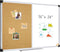 XBoard 36 x 24 Inch Magnetic White Board and Bulletin Corkboard Combo, Half Dry Erase & Cork Board with Aluminum Frame