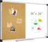 XBoard 36 x 24 Inch Magnetic White Board and Bulletin Corkboard Combo, Half Dry Erase & Cork Board with Aluminum Frame