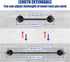 5 17-28 Inch SLIIMU Suction Cup Towel Bar for Shower with Hooks, Adjustable Long Bathroom Wall Washcloth