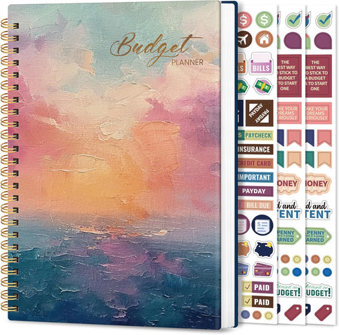 Aesthetic Budget Planner - Monthly Finance Planner with Expense Tracker, Undated Bill