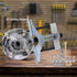 YAIRMIS 6-1/2" Nut,5/16 Inch Dia Router Base Plate,DIY Drilling, w/BrassCentering Pin &Brass Thick Base Plate,Clear