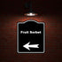 8.5 10 inches Fruit Sorbet Black Sign Arrow Left Aluminum Composite Sign x