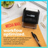 ExcelMark Media Mail Self Inking Rubber Stamp, Red Ink