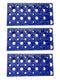 3PCS 28 Well Centrifuge Tube Rack for 10ml/15ml/50ml Laboratory Plastic Tube Holder (Deep Blue)