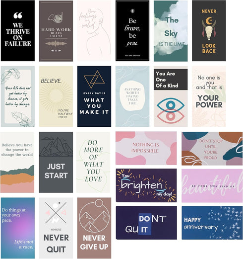 Mr. Pen Motivational Cards - 60 pcs Positive Affirmations with Unique Quotes, Inspirational Note Cards, Kindness Notes
