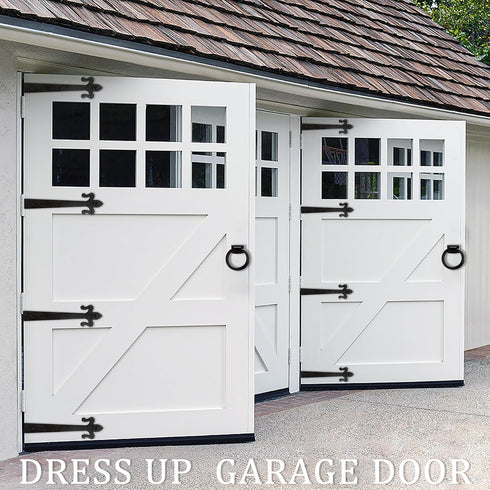 10 Barn Sliding Door Decorative Corner Bracket in Gate Hinge Garage Door Strap Hinges Matte Black Rustic I Brackets