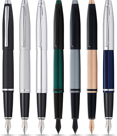 Cross Calais Fountain Pen, Matte Green and Black Lacquer Finish