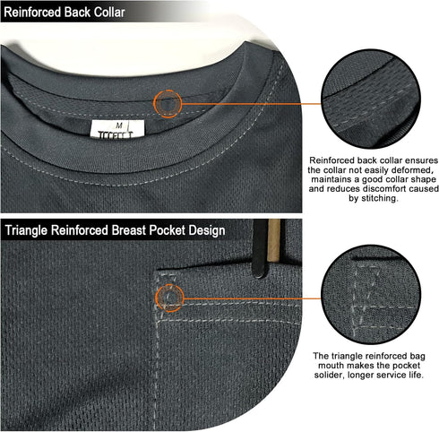TCCFCCT Men's Security Uniform Shirt - Ideal for Events and Guard Work