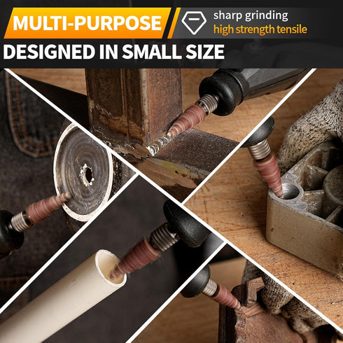 20Pcs 1/8" Shank 80 Grit Mounted Point - Abrasive Cone Shape Sandpaper for Grinding and Polishing Rotary Tool