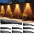Solar Fence Lights Outdoor 8 Pack - 3 Modes (Warm/Neutral/Cool White), Fence