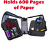 Case-it The Dual 2-in-1 Zipper Binder - Two 1.5 Inch D-Rings, Pencil Pouch, Multiple Pockets, Midnight Blue