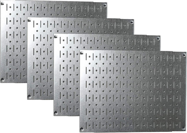 Pegboard Wall Organizer Tiles, Wall Control Modular Galvanized Steel Tiling Set, Four 12-Inch x 16-Inch Panels