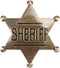 Toy Sheriff Badge for Kids, Metal Western Deputy Sheriff Badge, Old West Prop (Dark Bronze)