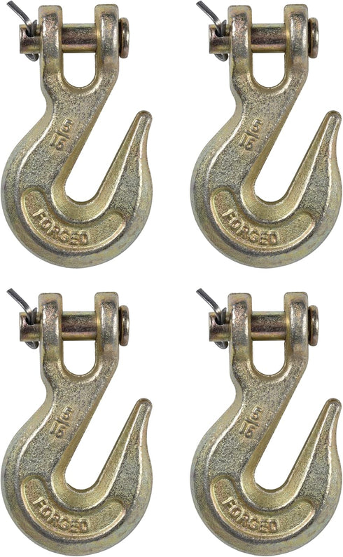 Clevis Grab Hook, 4,700 LBS Working Capacity, Grade 70, Compatible with 5/16" Tow Chain, Package of 4