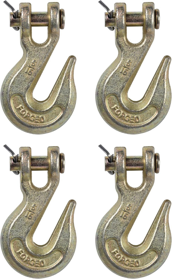 Clevis Grab Hook, 4,700 LBS Working Capacity, Grade 70, Compatible with 5/16" Tow Chain, Package of 4