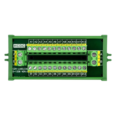 30Amp/300V 2x12 Position Terminal Block Distribution Module, Screw Mount