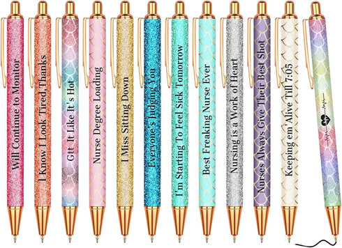 Nurse Gift Pens - Glitter Super Cute Saying Pen for Nursing Students, Staff, Friends, and Family