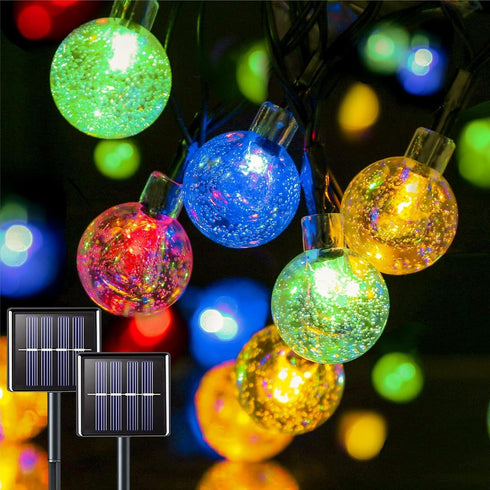 2 Pack 100 suddus Solar String Lights for Outside, LED Flower Solar Powered Lights String, Solar Lights for Christmas