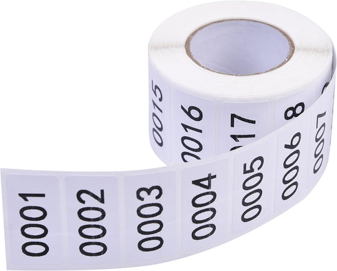 Inventory Labels - Consecutive Number Stickers 1-1000, Product Claiming, Moving Box Numbering, 0.75" x 1.5"
