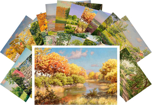 Vintage PostCards 24 pcs Country Garden Landscapes Rural Pastoral Vintage Painting
