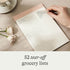 Waste Less Meal Planner Pad, Magnetic Grocery List, 52 Tear-Off Pages, 8 x 6 Inches