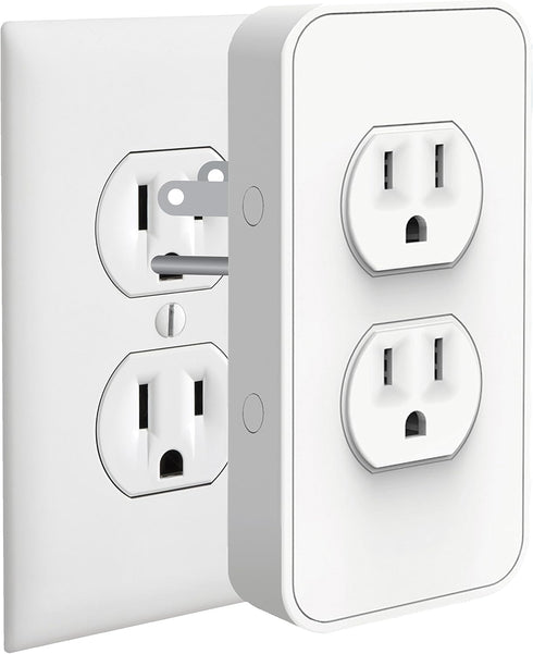 Power by SimplySmart Home, Dual Outlet Timer/Automation, USB Charger, Nightlight, Snap on, Smart Home, App