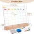 D-FantiX Acrylic Dry Erase Board with Light Up Stand 12 x 8 Inch, Clear Desktop Calendar Whiteboard