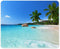 Auhoahsil Square Beach Style Mouse Pad, Anti-Slip Rubber, Stitched Edges, Cute Coconut Trees Design