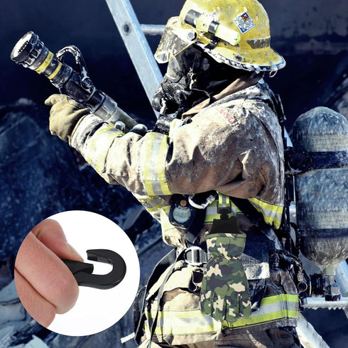 Yingzhao 2 Pieces Firefighter Glove Clip - Work Safety Glove Holder, Strap, Belt Clip for Firefighter Rescue