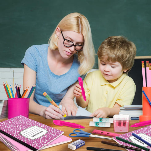 Gilprop 39 Pcs Back to School Supplies Essentials Bundle Include Pencils Scissors Ruler Eraser Crayon Sharpener