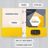 Better Office Products Yellow Paper 2 Pocket Folders with Prongs, 50 Pack, Letter Size, Matte Texture