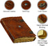 Hocus Pocus Book of Spells - Leather Journal Writing Book, 13x10 Inch, Best Halloween Gifts for Men and Women