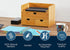 RoyalHouse Premium Natural Bamboo Desktop Organizer - Attractive 3 Tier Design for Documents, Office Supplies,