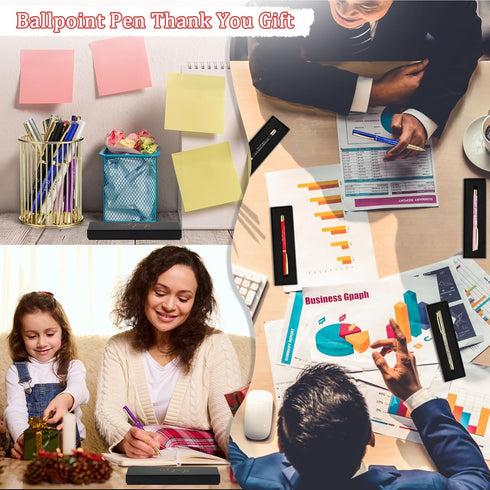 PerKoop 50 Set Employee Thank You Gift Bulk Inspirational Quote Ballpoint Pens with Boxes for Team Coworker Teacher