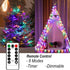 40ft 80 Mocalido Globe String Lights Battery Operated Outdoor, LEDs Hanging Lights with Remote, Warm White & Multicolor