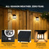 2 Pack GIGALUMI Solar Fence Lights, Fence Outdoor Waterproof Lights Solar Powered, Warm White Yard Decorations