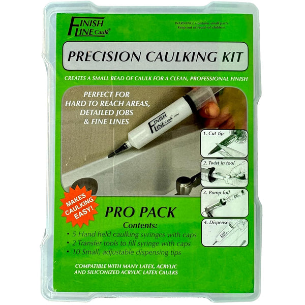 Precision Caulking Tool Kit with Storage Box & Finger Cots Refillable Caulking