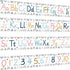 gisgfim 12 Pieces Alphabet Bulletin Board Strips Set, Boho Rainbow ABC Banner
