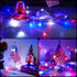 RECESKY 4th 30 11.5Ft 8 Red White Blue of July Decoration Light - LED Patriotic Battery String Lights with Modes