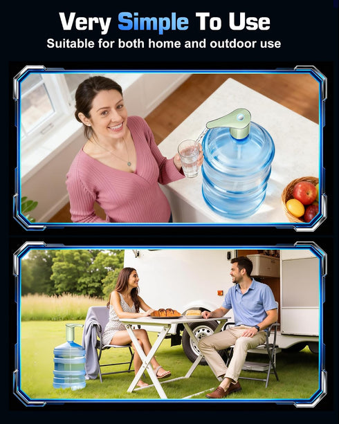 5 Redsack Rechargeable Water Dispenser Pump for Gallon Bottle, Electric USB-C Large Flow Water Jug Dispenser, Portable