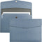 VANRA 1 Piece PU Leather Envelope File Folders, A4 Document Organizer with Magnetic Closure (Blue)